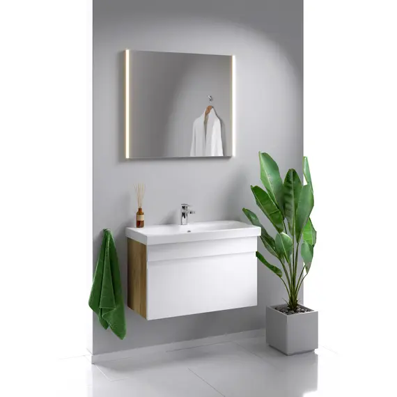 AQWELLA "SMART" ТУМБА ПОД УМЫВАЛЬНИК ПОДВЕСНАЯ , ЦВЕТ ДУБ БАЛТИЙСКИЙ SRT0108DB