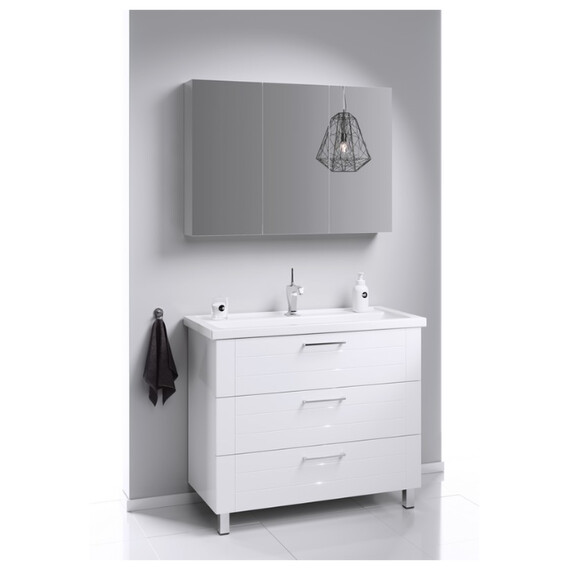 AQWELLA "МАНЧЕСТЕР" ТУМБА ПОД УМЫВАЛЬНИК НА НОЖКАХ, ЦВЕТ БЕЛЫЙ, MAN01103