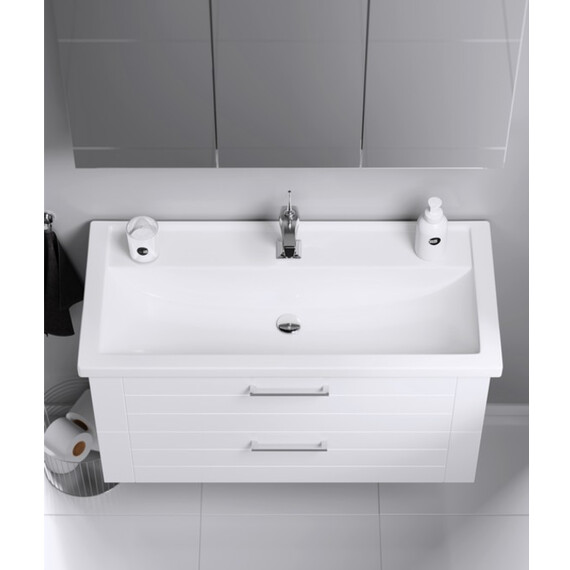 AQWELLA "МАНЧЕСТЕР" ТУМБА ПОД УМЫВАЛЬНИК ПОДВЕСНАЯ, ЦВЕТ БЕЛЫЙ, MAN01102