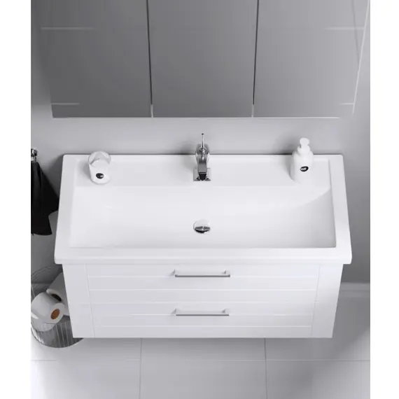 AQWELLA "МАНЧЕСТЕР" ТУМБА ПОД УМЫВАЛЬНИК ПОДВЕСНАЯ, ЦВЕТ БЕЛЫЙ, MAN01102