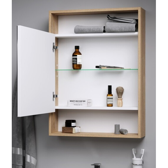 AQWELLA "СИТИ" ШКАФ-ЗЕРКАЛО, ЦВЕТ ДУБ БАЛТИЙСКИЙ, SIT0405DB