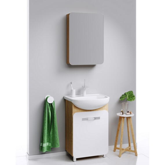 AQWELLA "ВЕГА" ШКАФ-ЗЕРКАЛО, ЦВЕТ ДУБ СОНОМА VEG.04.05