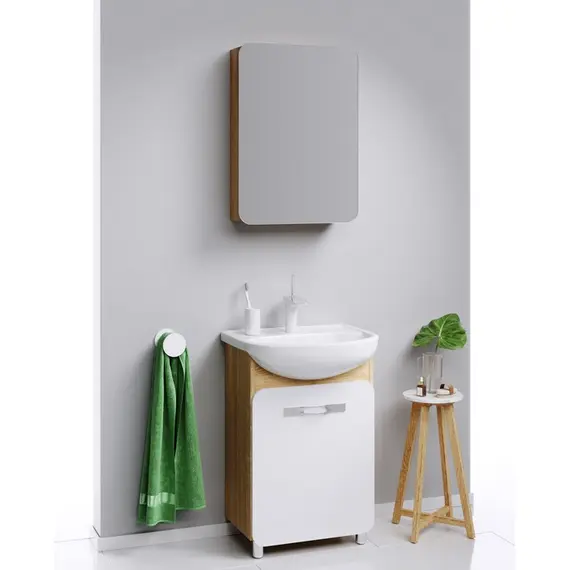 AQWELLA "ВЕГА" ШКАФ-ЗЕРКАЛО, ЦВЕТ ДУБ СОНОМА VEG.04.05