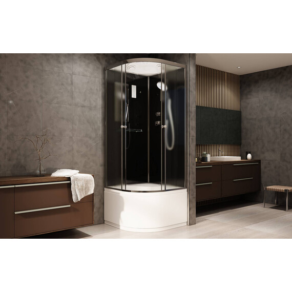 ДУШЕВАЯ КАБИНА AVACAN B90S C ЭЛЕКТРИКОЙ BLACK