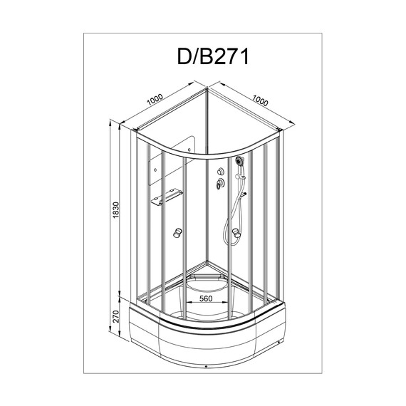 ДУШЕВАЯ КАБИНА AVACAN D271