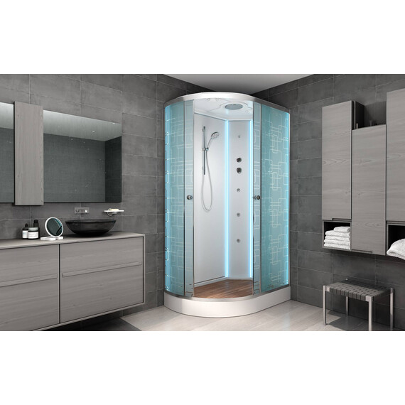 ДУШЕВАЯ КАБИНА AVACAN EM1512 R LED С ГИДРОМАССАЖЕМ