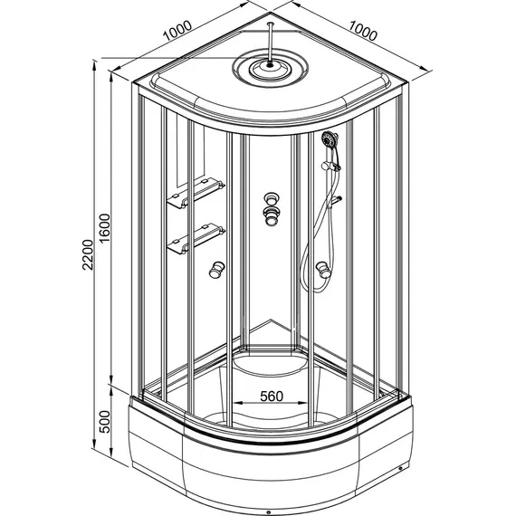 ДУШЕВАЯ КАБИНА AVACAN EM 4510 С ГИДРОМАССАЖЕМ