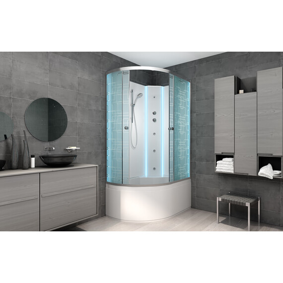 ДУШЕВАЯ КАБИНА AVACAN EM4512 N R LED С ГИДРОМАССАЖЕМ