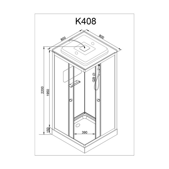 ДУШЕВАЯ КАБИНА AVACAN K408S С ЭЛЕКТРИКОЙ ДУШЕВАЯ КАБИНА AVACAN K408S С ЭЛЕКТРИКОЙ