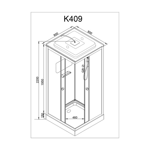 ДУШЕВАЯ КАБИНА AVACAN K409S