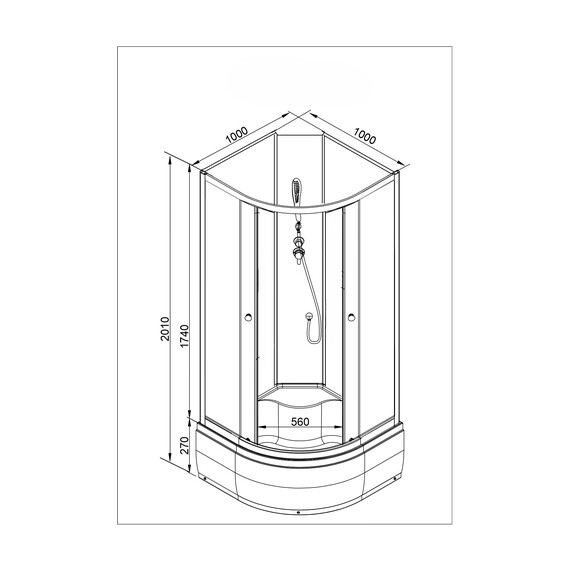 ДУШЕВАЯ КАБИНА AVACAN L 710 N БЕЗ КРЫШИ