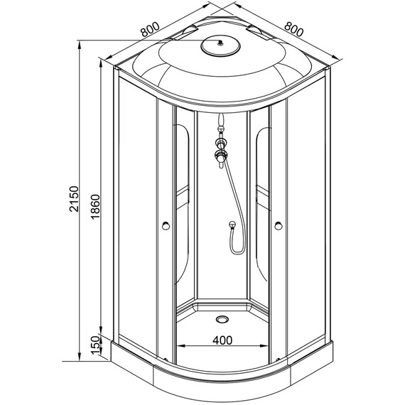 ДУШЕВАЯ КАБИНА AVACAN L908 С ГИДРОМАССАЖЕМ И ЭЛЕКТРИКОЙ