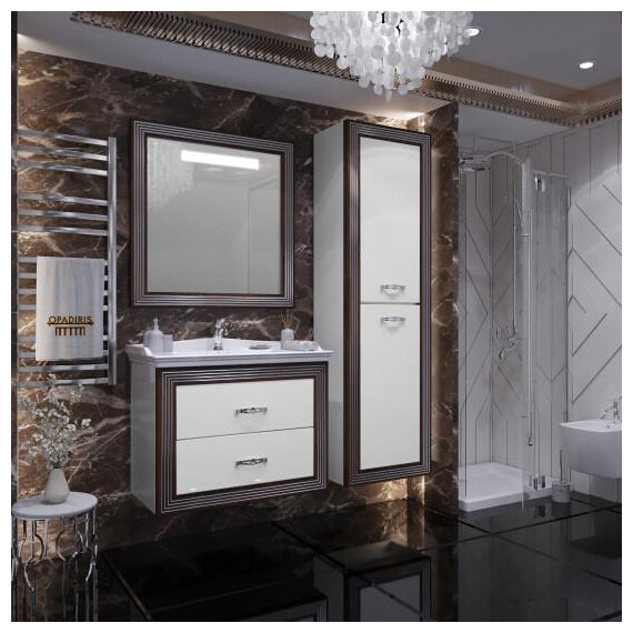 ПЕНАЛ OPADIRIS КАРАТ БЕЛЫЙ ГЛЯНЦЕВЫЙ С СЕРЕБРЯНОЙ ПАТИНОЙ, УНИВЕРСАЛЬНЫЙ