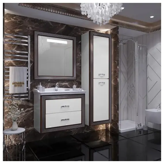 ПЕНАЛ OPADIRIS КАРАТ БЕЛЫЙ ГЛЯНЦЕВЫЙ С СЕРЕБРЯНОЙ ПАТИНОЙ, УНИВЕРСАЛЬНЫЙ