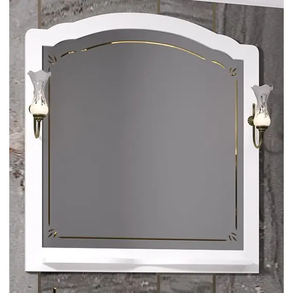 ЗЕРКАЛО OPADIRIS ЛОРЕНЦО 100, БЕЛЫЙ МАТОВЫЙ, С ВЫКЛЮЧАТЕЛЕМ