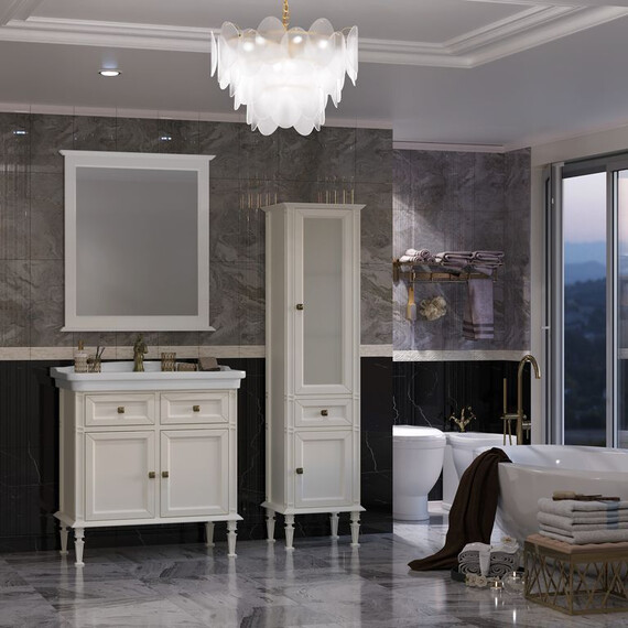 ТУМБА OPADIRIS КАНТАРА 85, СЛОНОВАЯ КОСТЬ (РАКОВИНА МОДЕРН 85)