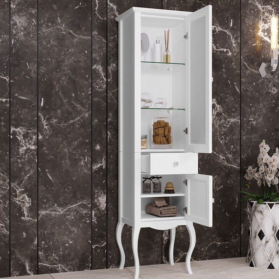 ПЕНАЛ OPADIRIS ЛАУРА, БЕЛЫЙ БЕЗ ПАТИНЫ, ЛЕВЫЙ, ПРАВЫЙ