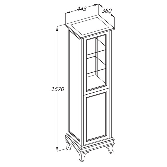 ПЕНАЛ OPADIRIS БОРДЖИ, СВЕТЛЫЙ ОРЕХ, ЛЕВЫЙ, ПРАВЫЙ