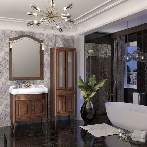 ТУМБА OPADIRIS ЛОРЕНЦО 80, СВЕТЛЫЙ ОРЕХ (ПОД РАКОВИНУ CERASTYLE ВИКТОРИЯ 80)