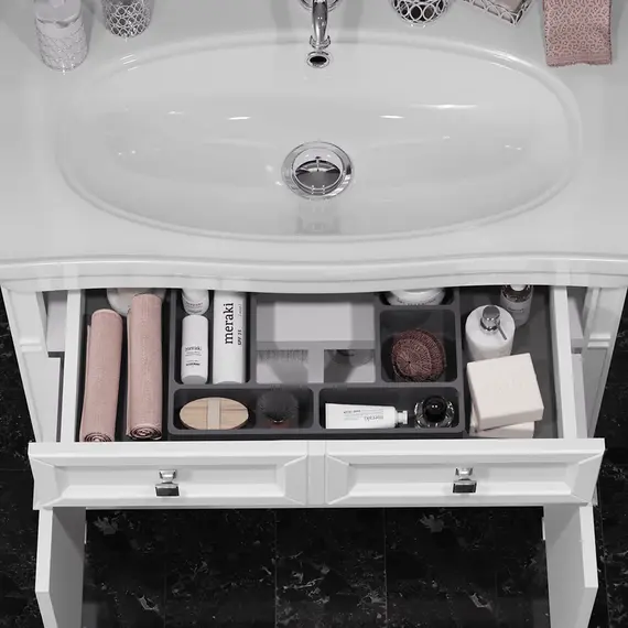 ТУМБА OPADIRIS КАНТАРА 85, БЕЛЫЙ МАТОВЫЙ (РАКОВИНА МОДЕРН 85)