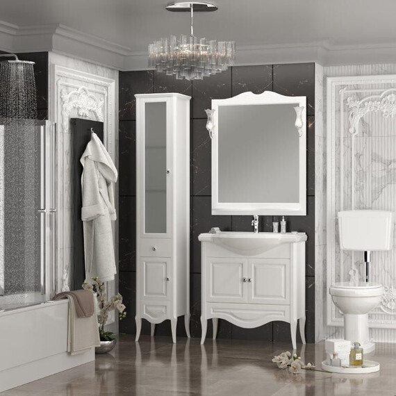 ПЕНАЛ OPADIRIS БРУНЕЛЛА, БЕЛЫЙ МАТОВЫЙ, ЛЕВЫЙ, ПРАВЫЙ