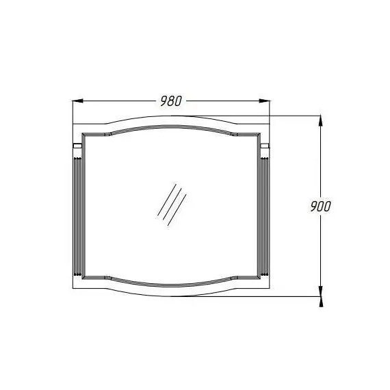 ЗЕРКАЛО OPADIRIS ЛАУРА 100, БЕЛЫЙ БЕЗ ПАТИНЫ