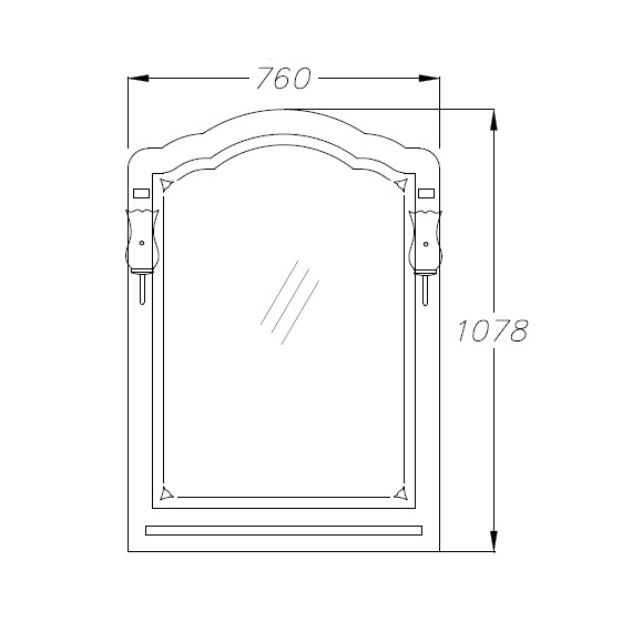 ЗЕРКАЛО OPADIRIS ЛОРЕНЦО 80, БЕЛЫЙ МАТОВЫЙ, С ВЫКЛЮЧАТЕЛЕМ