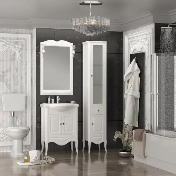 ТУМБА OPADIRIS БРУНЕЛЛА 65, БЕЛЫЙ МАТОВЫЙ (ПОД РАКОВИНУ КИРОВИТ КЛАССИК 65)