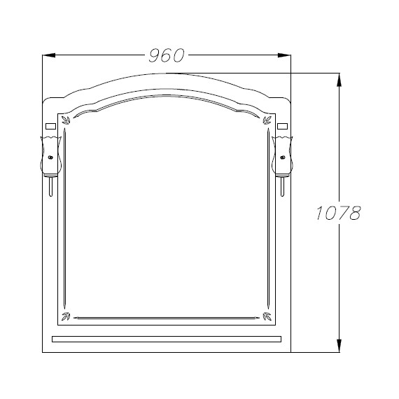 ЗЕРКАЛО OPADIRIS ЛОРЕНЦО 100, СВЕТЛЫЙ ОРЕХ, С ВЫКЛЮЧАТЕЛЕМ