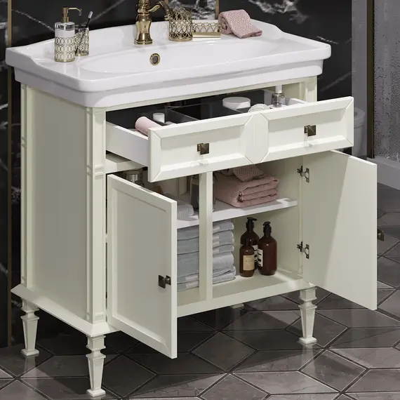 ТУМБА OPADIRIS КАНТАРА 85, СЛОНОВАЯ КОСТЬ (РАКОВИНА МОДЕРН 85)