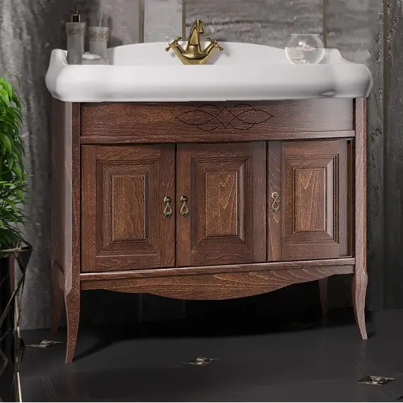 ТУМБА OPADIRIS ЛОРЕНЦО 100, СВЕТЛЫЙ ОРЕХ (ПОД РАКОВИНУ CERASTYLE ВИКТОРИЯ 100)