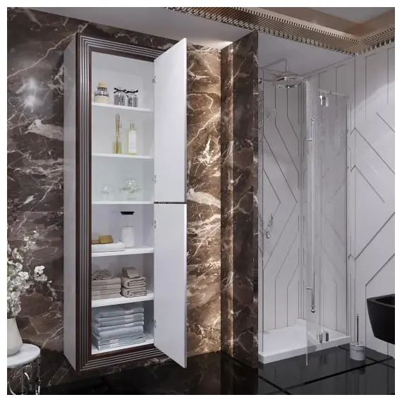 ПЕНАЛ OPADIRIS КАРАТ БЕЛЫЙ ГЛЯНЦЕВЫЙ С СЕРЕБРЯНОЙ ПАТИНОЙ, УНИВЕРСАЛЬНЫЙ