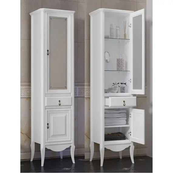 ПЕНАЛ OPADIRIS ЛОРЕНЦО, БЕЛЫЙ МАТОВЫЙ, ЛЕВЫЙ, ПРАВЫЙ