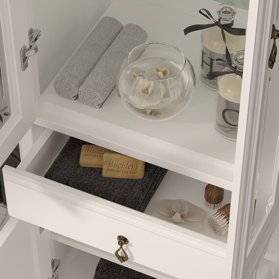 ПЕНАЛ OPADIRIS ЛОРЕНЦО ДВУХСТВОРЧАТЫЙ, БЕЛЫЙ МАТОВЫЙ