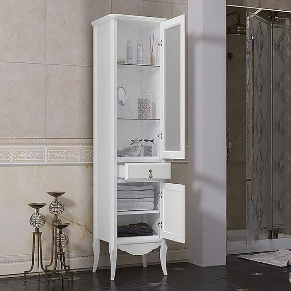 ПЕНАЛ OPADIRIS ЛОРЕНЦО, БЕЛЫЙ МАТОВЫЙ, ЛЕВЫЙ, ПРАВЫЙ