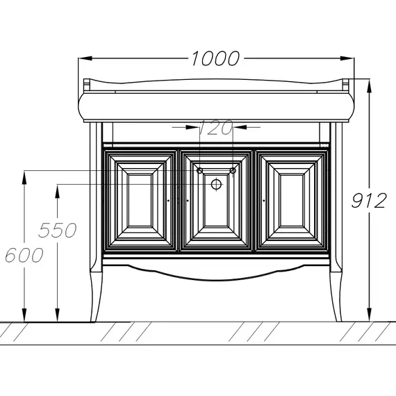 ТУМБА OPADIRIS ЛОРЕНЦО 100, БЕЛЫЙ МАТОВЫЙ (ПОД РАКОВИНУ CERASTYLE ВИКТОРИЯ 100)