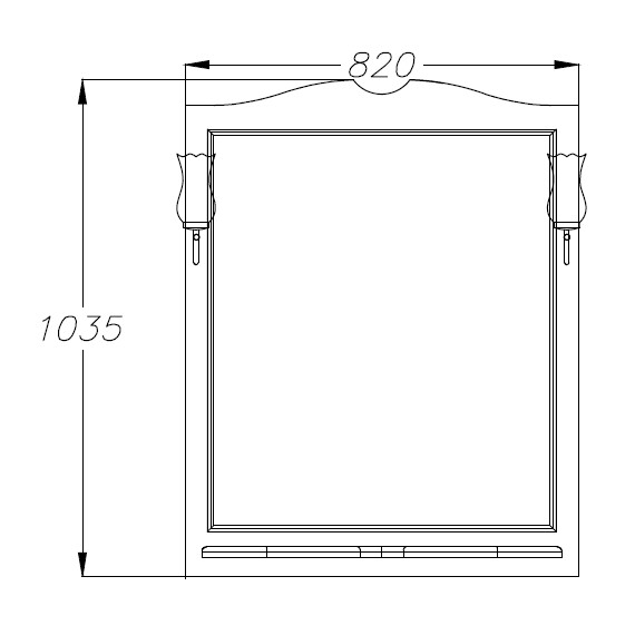 ЗЕРКАЛО OPADIRIS ВАЛЕРИ 85, САПФИР, С ВЫКЛЮЧАТЕЛЕМ