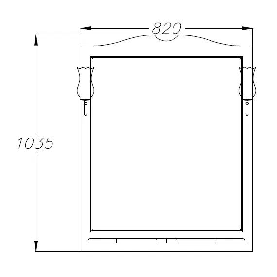 ЗЕРКАЛО OPADIRIS ВАЛЕРИ 85, САПФИР, С ВЫКЛЮЧАТЕЛЕМ