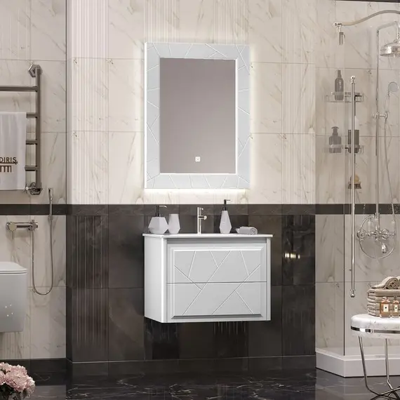 ТУМБА OPADIRIS ЛУИДЖИ 70 ПОДВЕСНАЯ, БЕЛЫЙ МАТОВЫЙ (ПОД РАКОВИНУ CERASTYLE IBIZA 71)