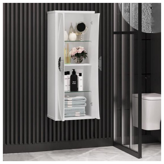 ПЕНАЛ OPADIRIS ИБИЦА, ПОДВЕСНОЙ, БЕЛЫЙ/ХРОМ