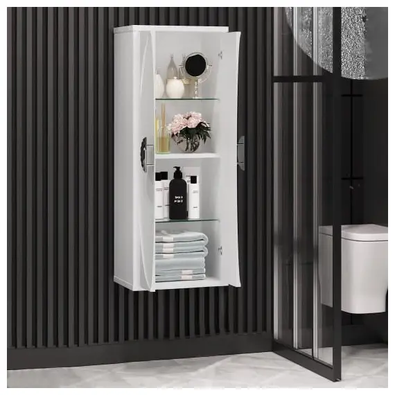 ПЕНАЛ OPADIRIS ИБИЦА, ПОДВЕСНОЙ, БЕЛЫЙ/ХРОМ