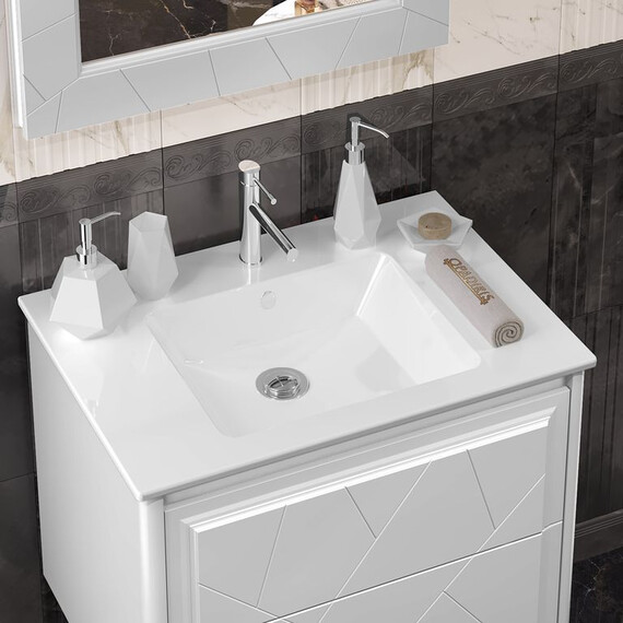 ТУМБА OPADIRIS ЛУИДЖИ 70 ПОДВЕСНАЯ, БЕЛЫЙ МАТОВЫЙ (ПОД РАКОВИНУ CERASTYLE IBIZA 71)