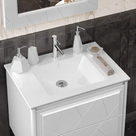 ТУМБА OPADIRIS ЛУИДЖИ 70 ПОДВЕСНАЯ, БЕЛЫЙ МАТОВЫЙ (ПОД РАКОВИНУ CERASTYLE IBIZA 71)