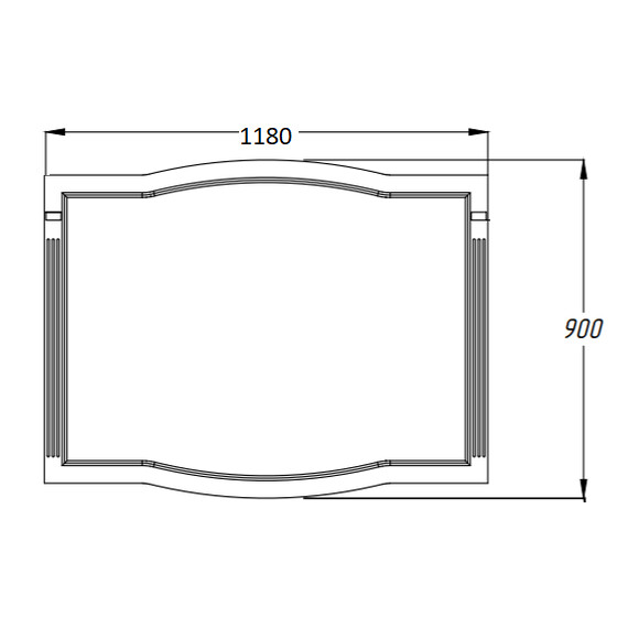ЗЕРКАЛО OPADIRIS ЛАУРА 120, БЕЛЫЙ БЕЗ ПАТИНЫ