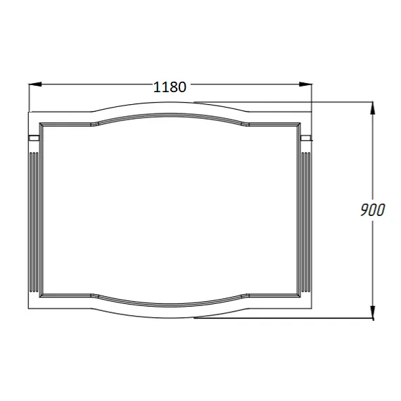 ЗЕРКАЛО OPADIRIS ЛАУРА 120, БЕЛЫЙ БЕЗ ПАТИНЫ