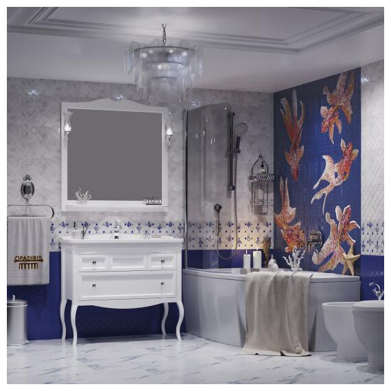 ТУМБА OPADIRIS ВАЛЕРИ 105, БЕЛЫЙ (ПОД РАКОВИНУ KIROVIT МОДЕРН 105)