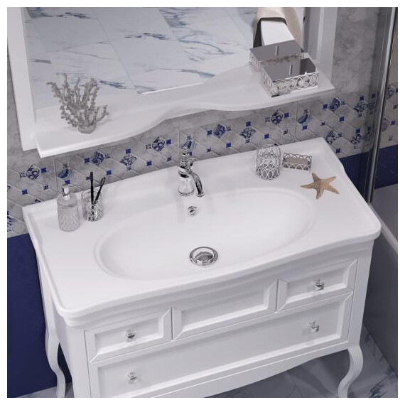 ТУМБА OPADIRIS ВАЛЕРИ 105, БЕЛЫЙ (ПОД РАКОВИНУ KIROVIT МОДЕРН 105)