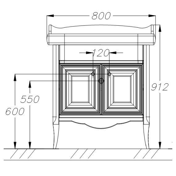 ТУМБА OPADIRIS ЛОРЕНЦО 80, БЕЛЫЙ МАТОВЫЙ (ПОД РАКОВИНУ CERASTYLE ВИКТОРИЯ 80)