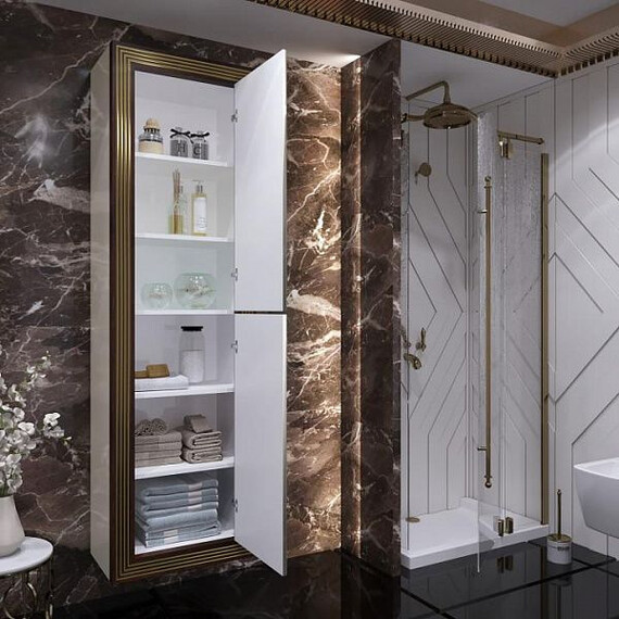 ПЕНАЛ OPADIRIS КАРАТ БЕЖЕВЫЙ ГЛЯНЦЕВЫЙ С ЗОЛОТОЙ ПАТИНОЙ, УНИВЕРСАЛЬНЫЙ