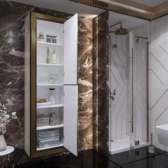 ПЕНАЛ OPADIRIS КАРАТ БЕЖЕВЫЙ ГЛЯНЦЕВЫЙ С ЗОЛОТОЙ ПАТИНОЙ, УНИВЕРСАЛЬНЫЙ